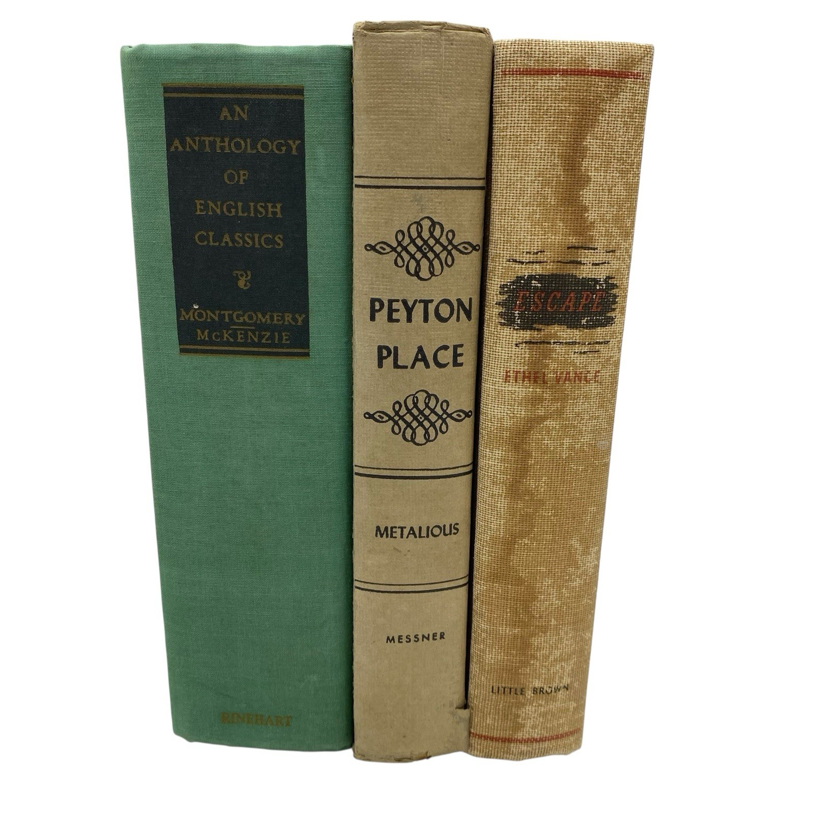 Antique Vintage Books Home Decor Prop Staging Anthology Classics Peyton Place