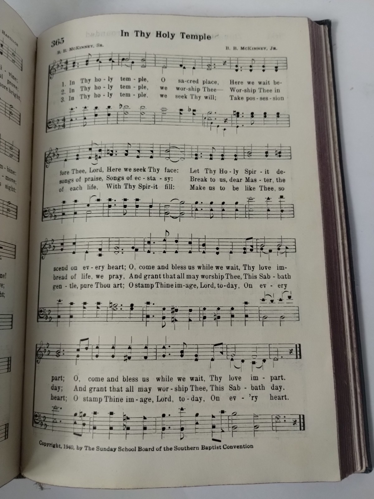 The Broadman Hymnal 1940 Vintage Hardcover Church Hymn Book