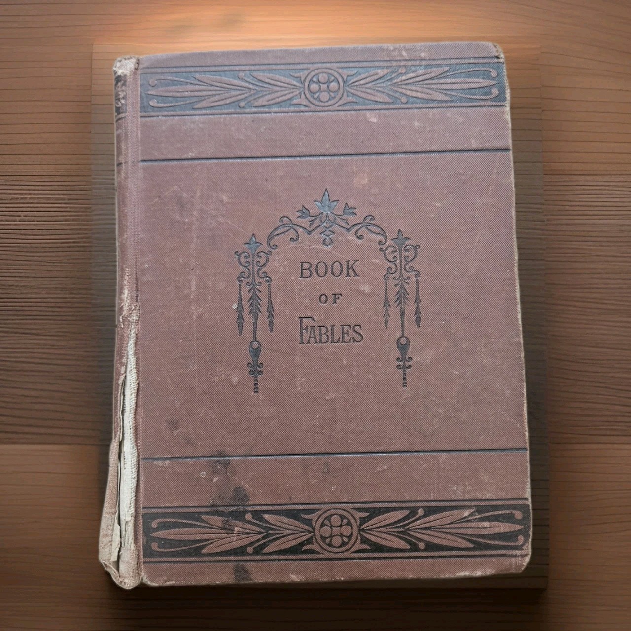 c1860-80s. Book Of Fables of Aesop / Illustrated Antique Hardcover Fairytales
