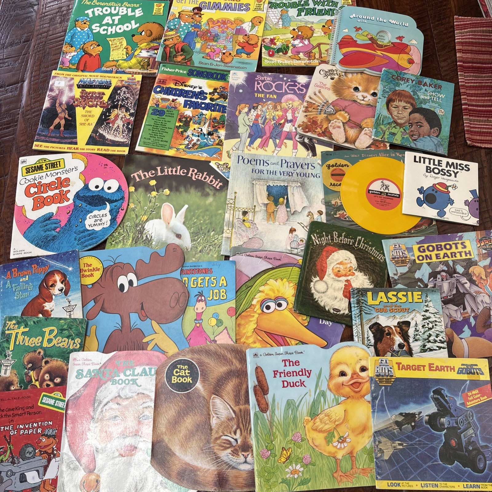 VTG Lot of 24 Paperback Children’s Picture Books from 80s 90s Junk Journal Scrap