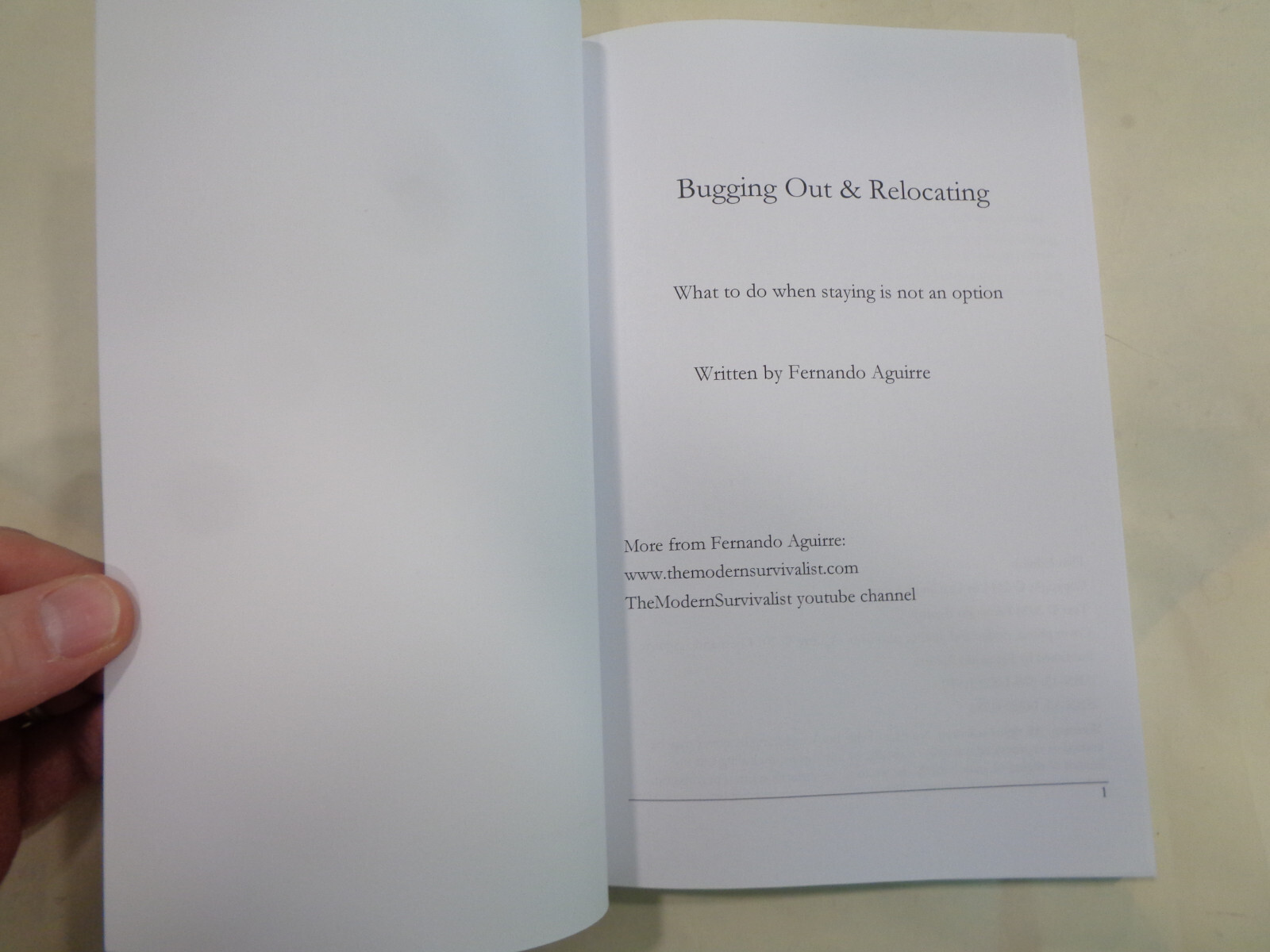 Bugging Out and Relocating by Fernando Aguirre 2014 Survivalist Prepper Checklis