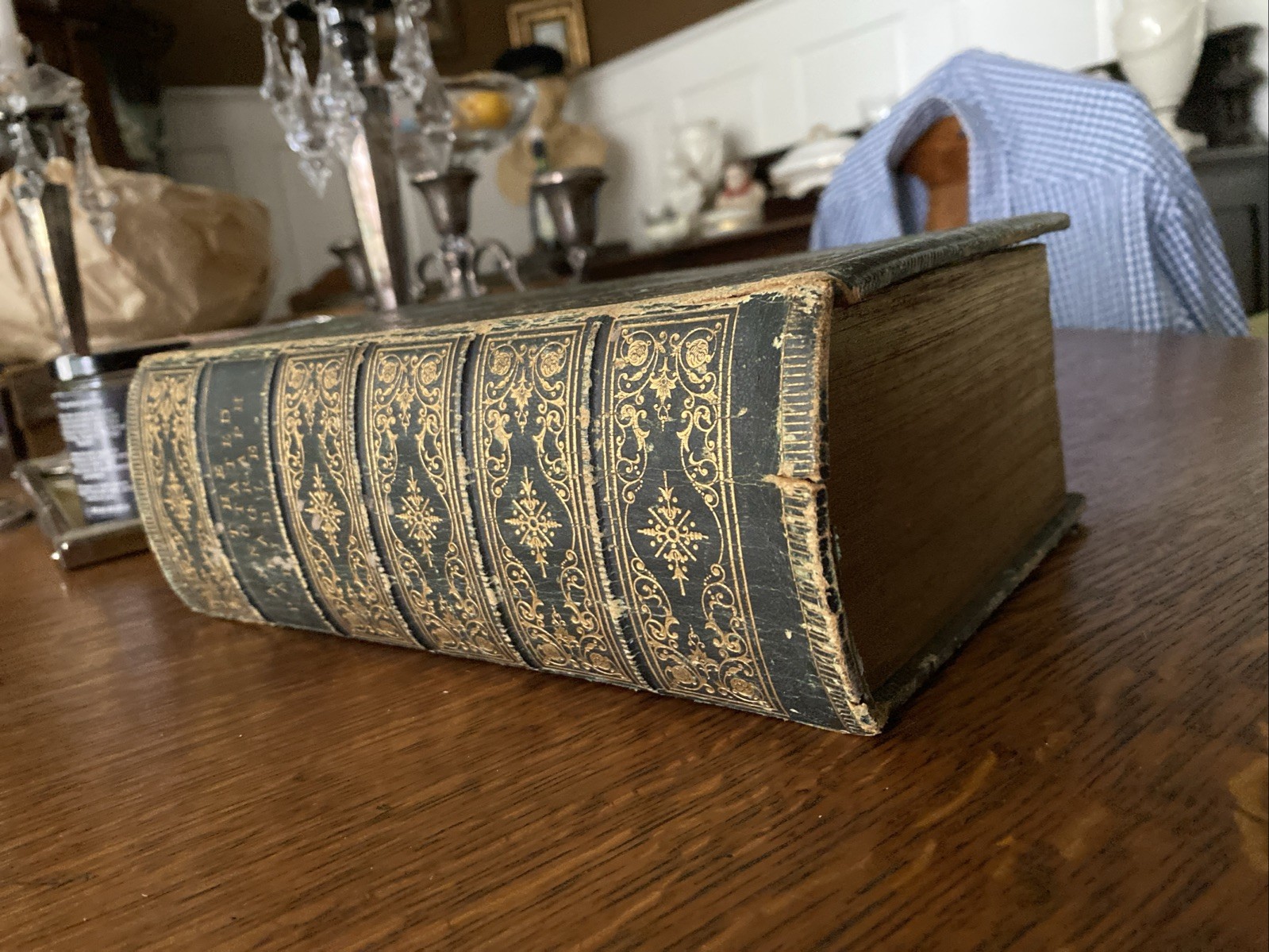 The Annotated Paragraph Bible Old Testament 1859 leather embossed gilded maps