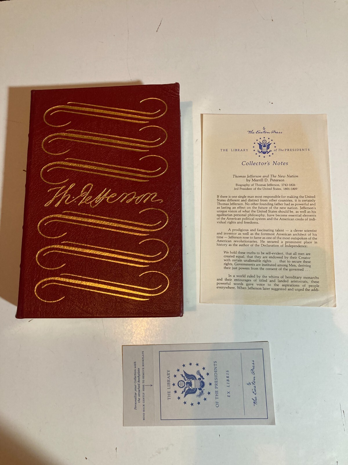 THOMAS JEFFERSON AND THE NEW NATION Leather bound EASTON PRESS Merrill Peterson