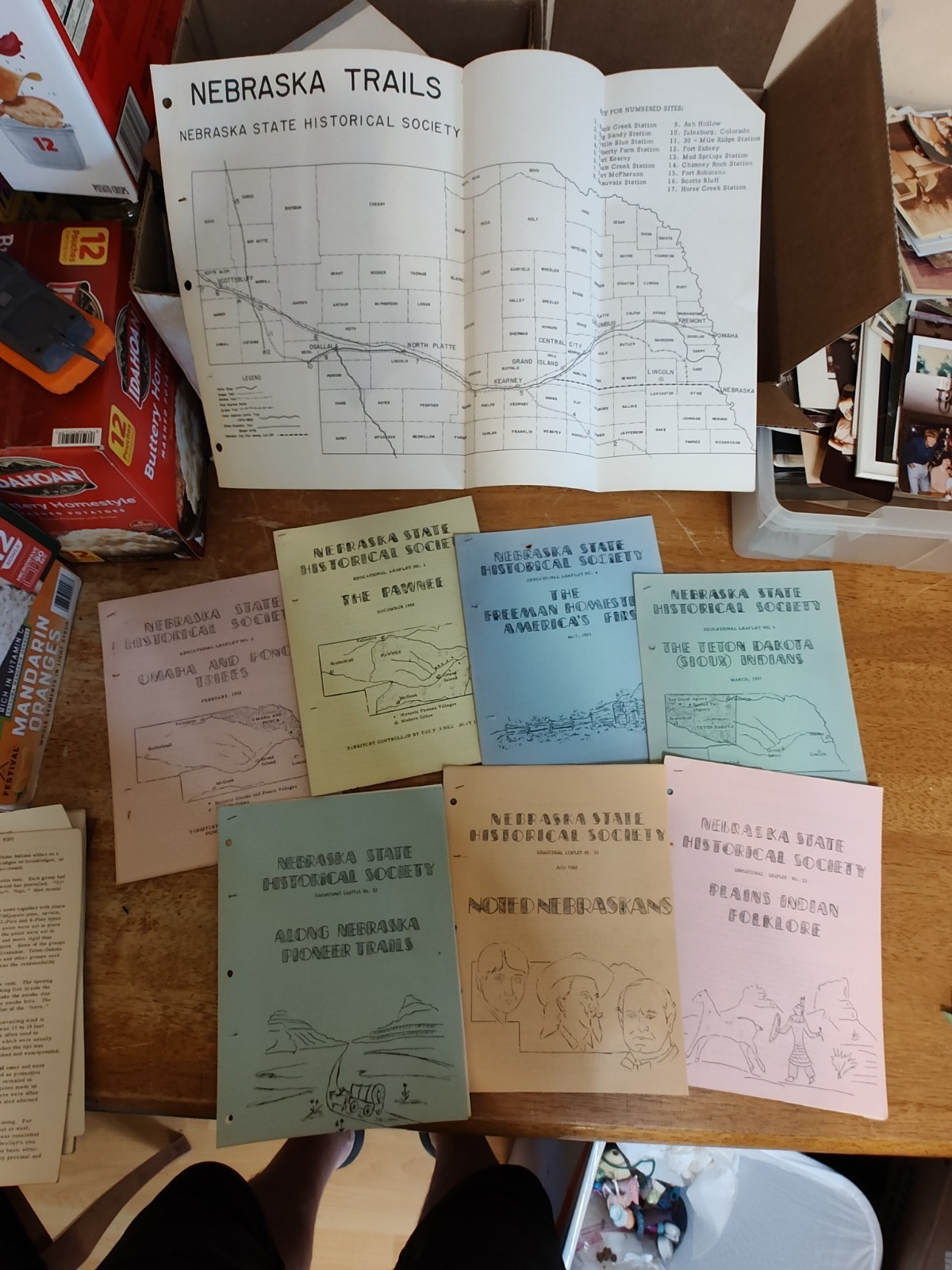LOT OF 7 NEBRASKA STATE HISTORICAL SOCIETY INDIANS PIONEER TRAILS