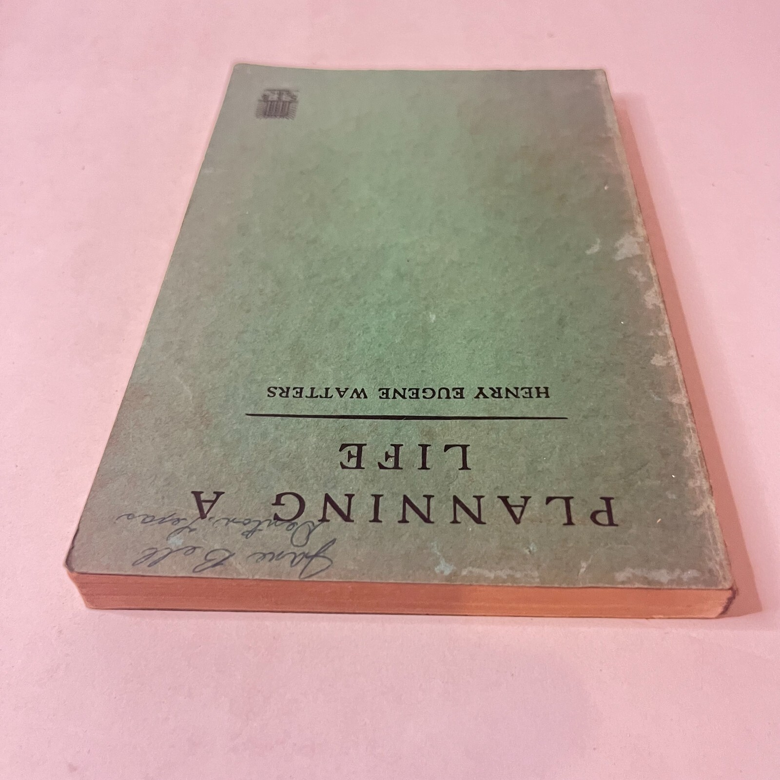 Planning A Life Henry Eugene Watters 1935 1930s Southern Baptist Convention BK
