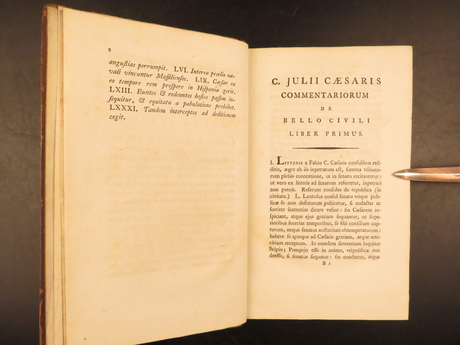 1790 – Julius Caesar War Commentaries | Ancient Rome Maps | 2vol Set