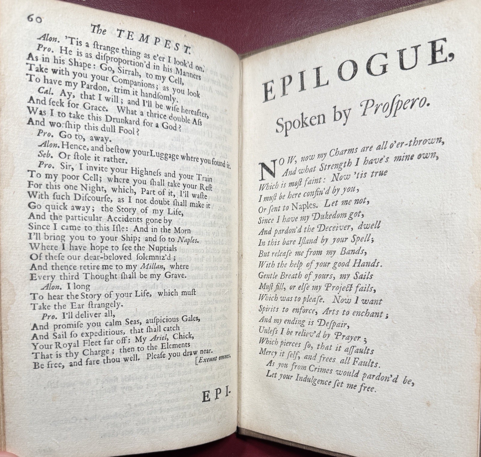 1709 Shakespeare THE TEMPEST First Rowe Ed. 1st Illustrated Ed. Near Fine Rare