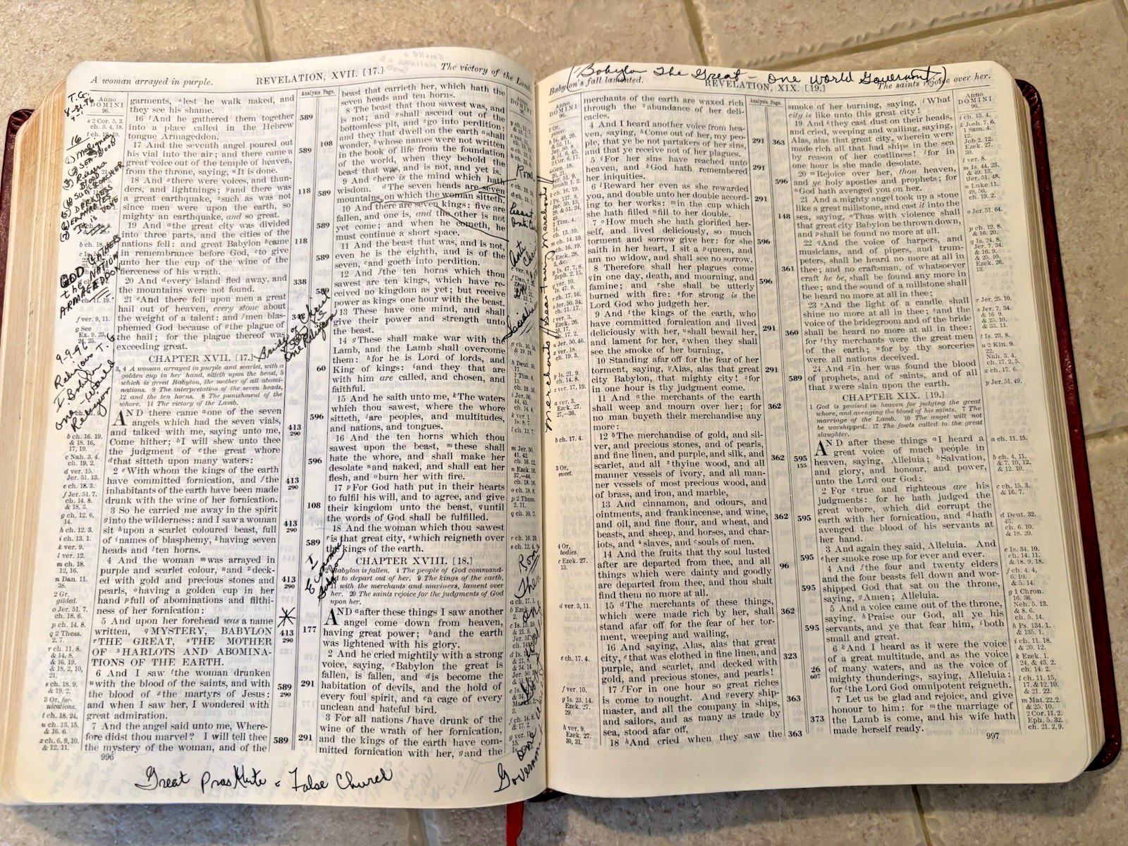 Holy Bible New Analytical Study Edition Genuine Leather Crusade KJV 1970