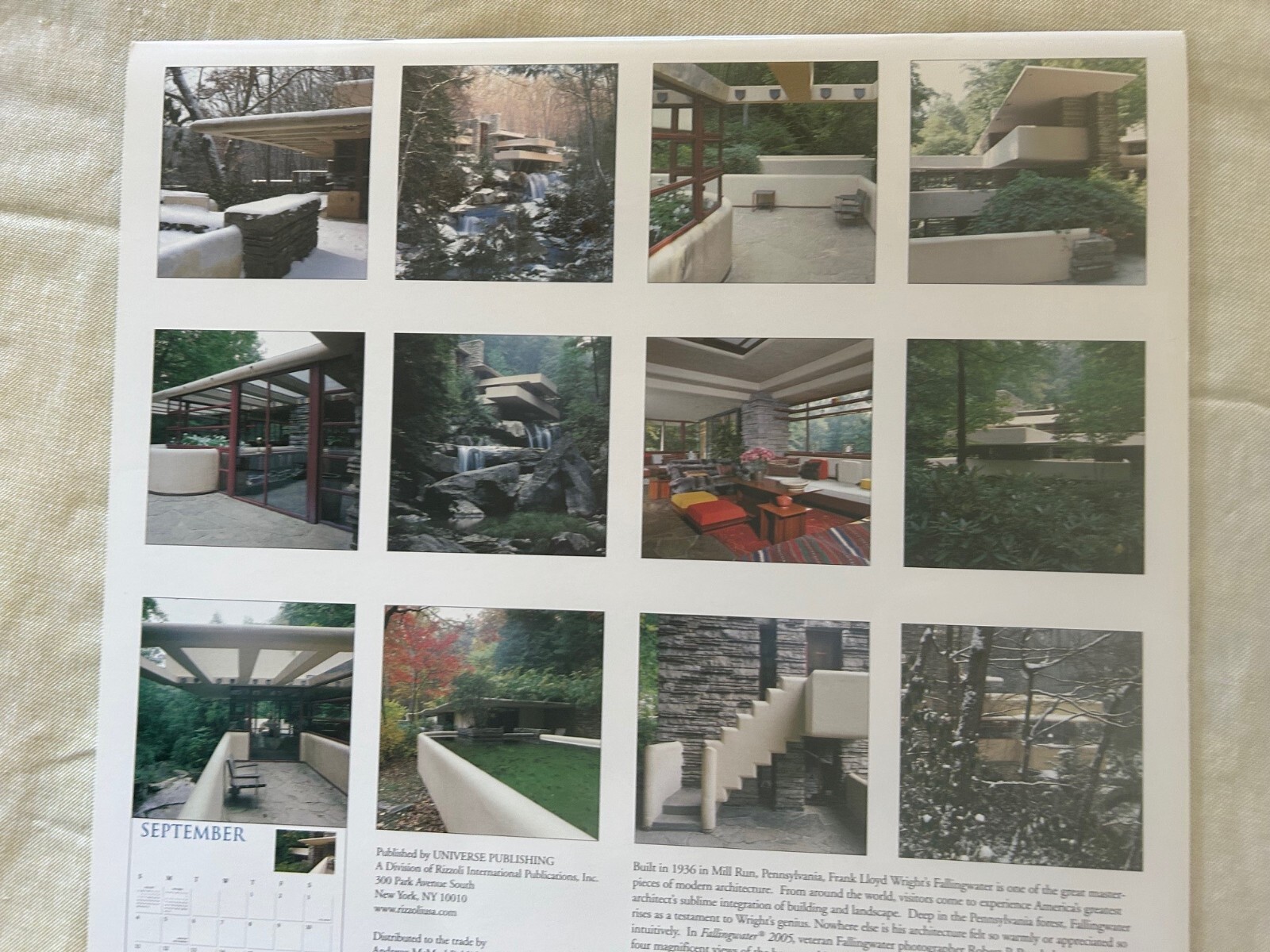 (12) Frank Lloyd Wright Calarenders 2000, 2002-2005, 2005, &, 7, 2009-2012