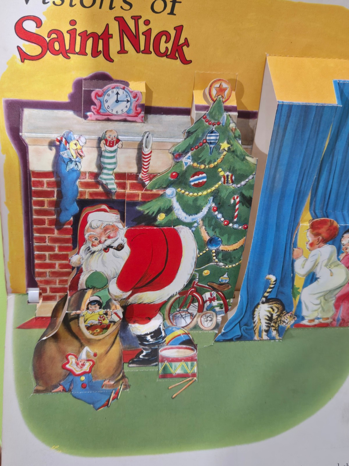 Vintage Christmas Time in Action Pop Up Book 1949
