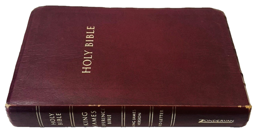 Holy Bible King James Version Reference Bible Zondervan Red Letter Leather 1994