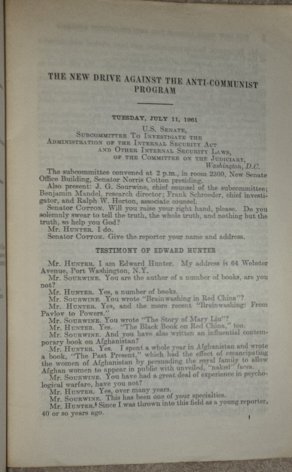 House Committee on Un-American Activities LOT OF 8- China- Language as a Weapon