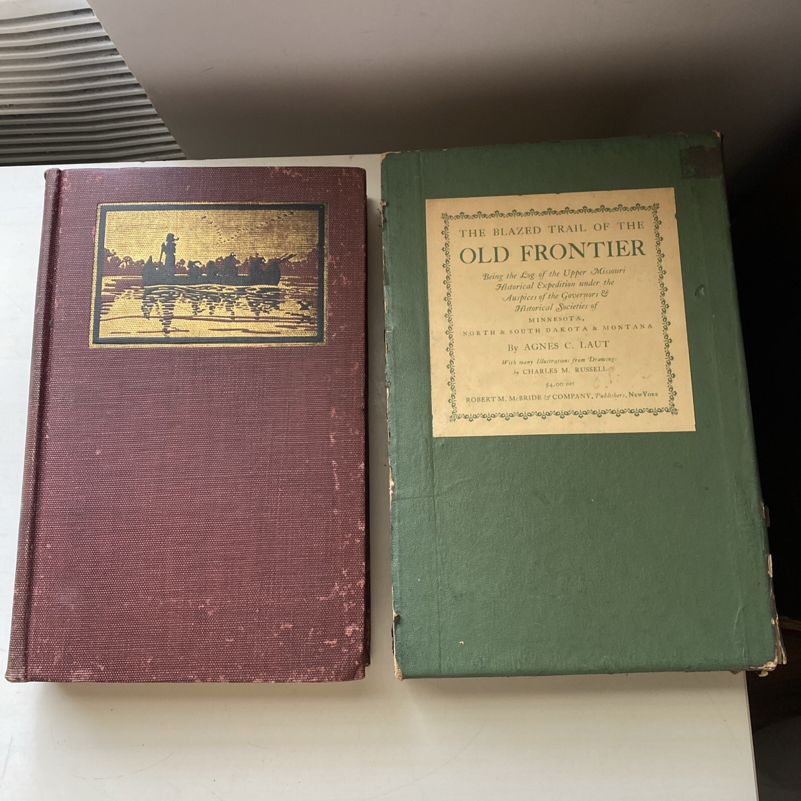 “The Blazed Trail of the Old Frontier” Slipcase | Laut 1926 1st Edition | Rare