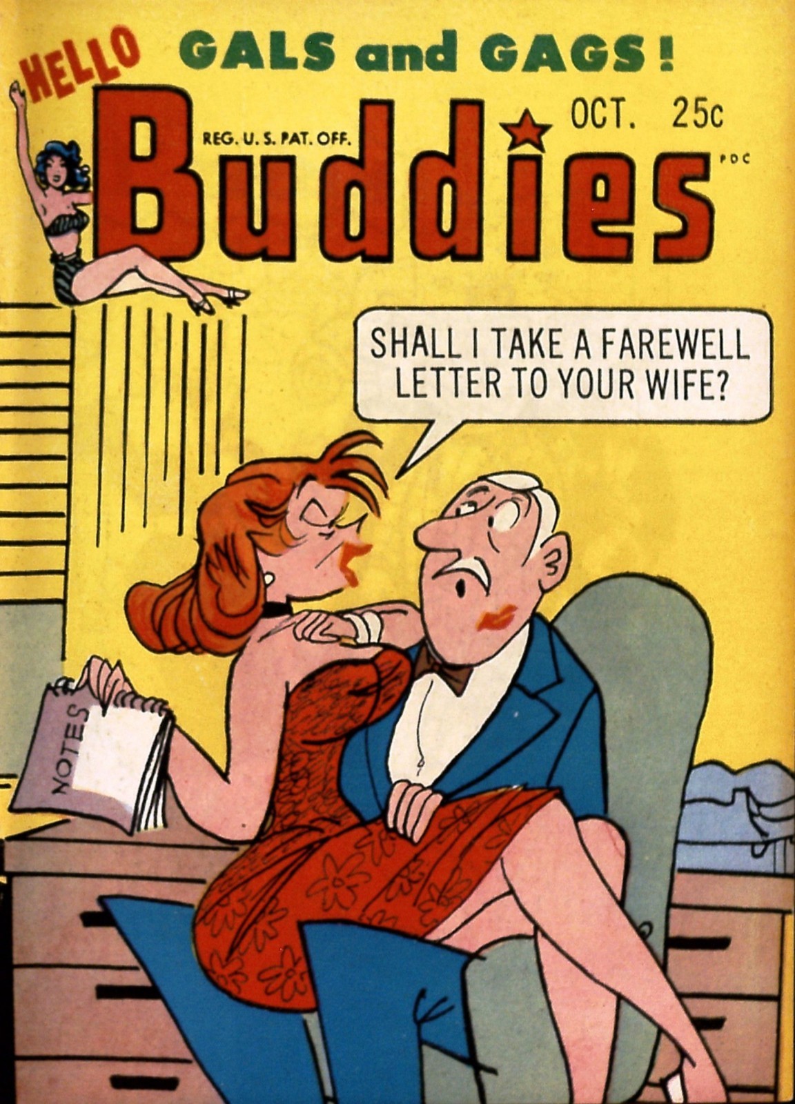 Hello Buddies – Sexy Girls Saucy Racy Comics Magazine – 61 old Issues on USB