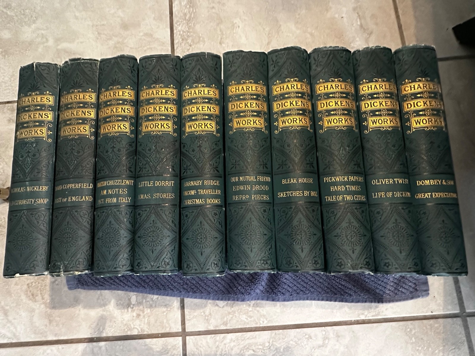 Charles Dickens Complete Works 10 Vol Household Edition 1870s Chapman & Hall
