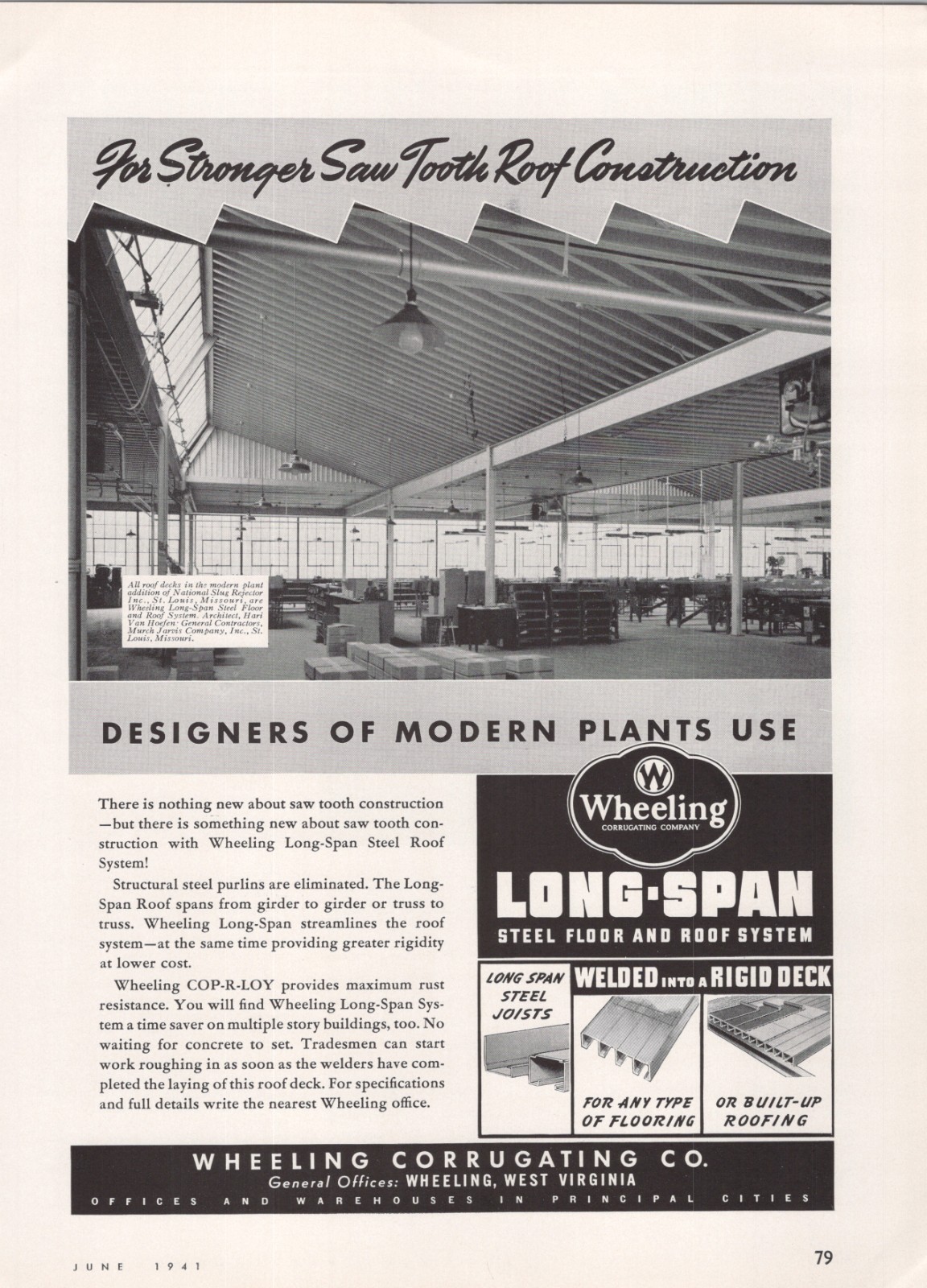 1941 Ad * National Slug Rejector Plant 5055 Natural Bridge Ave St Louis MO