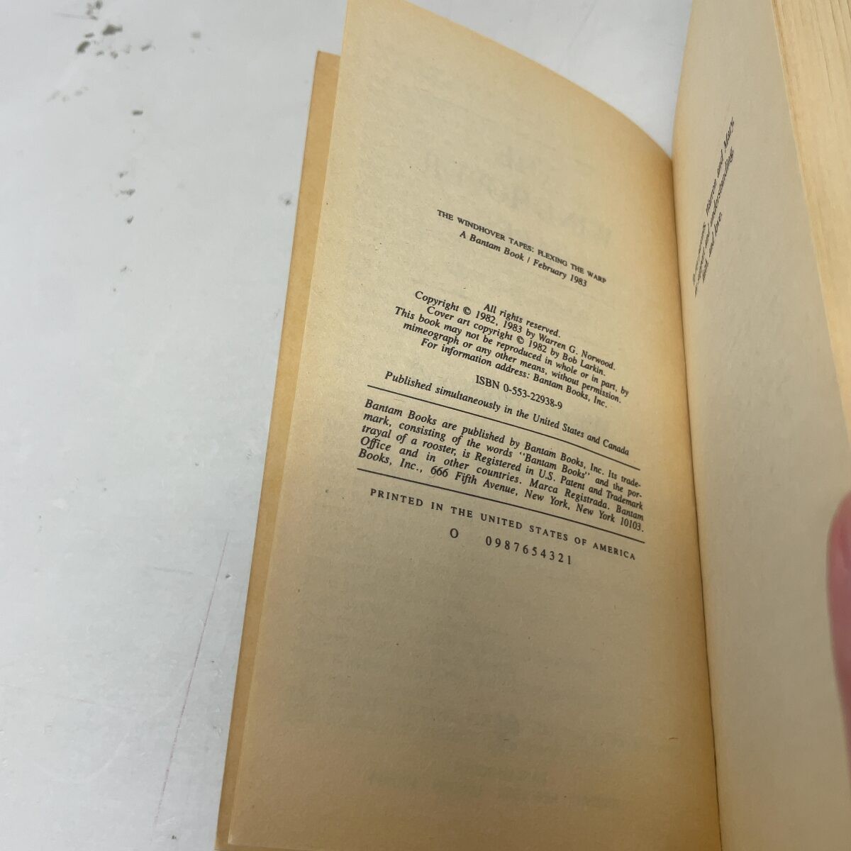 Flexing the Warp (The Windhover Tapes) by Warren C. Norwood PB First Edition Li