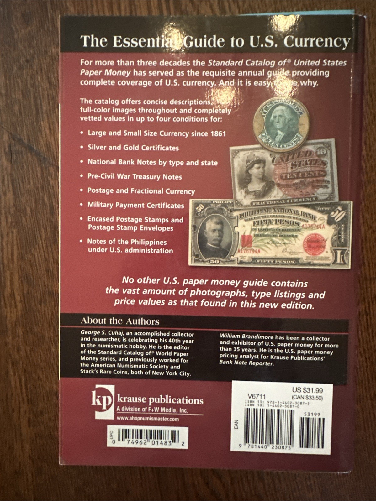 Standard Catalog of United States Paper Money by George S. Cuhaj 31st Edition