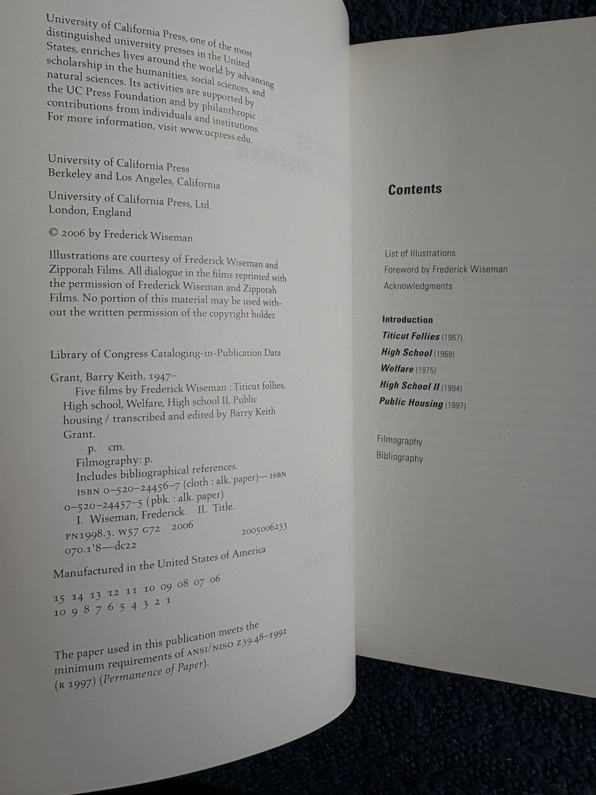 5 Five Films by Frederick Wiseman tpb Titicut Follies High II Housing Welfare