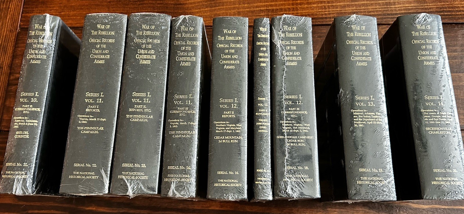 War of the Rebellion Official Records 11 books 6 sealed Series 1 1-10 Civil War