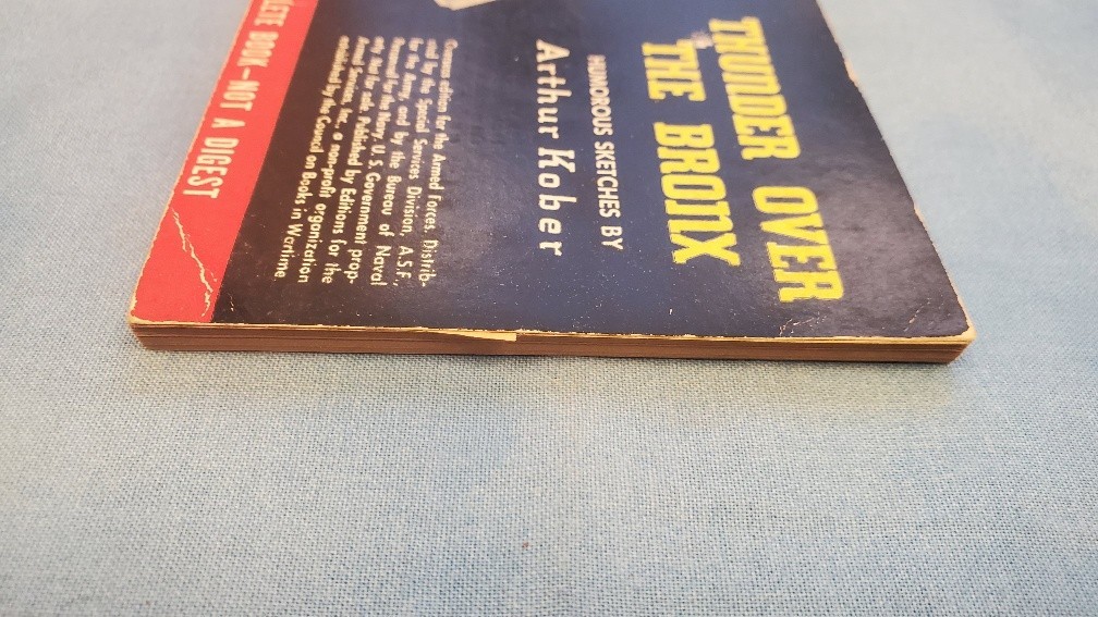 Armed Services Edition Thunder Over The Bronx 697 Kober Very Good