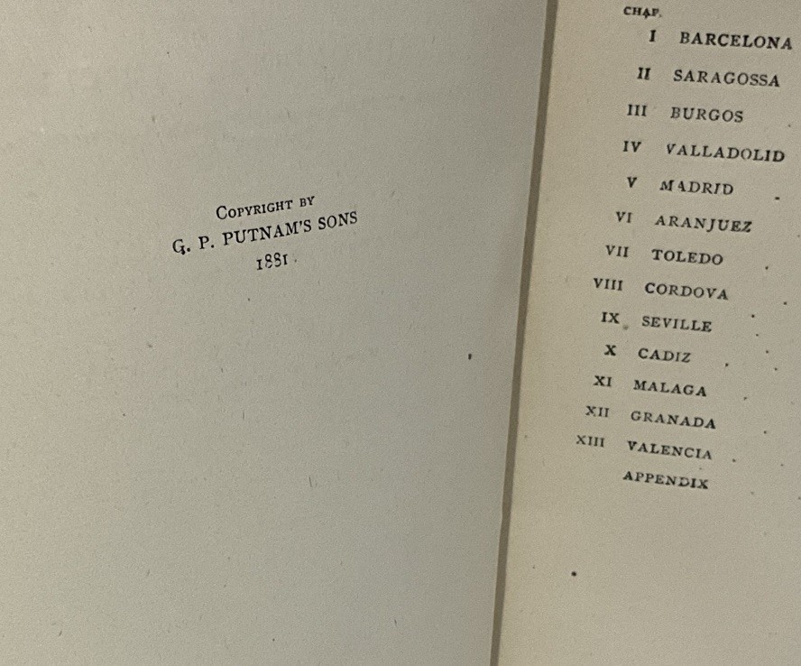 Spain And The Spaniards by Edmondo De Amicis 1888 HC Antique Travel Book