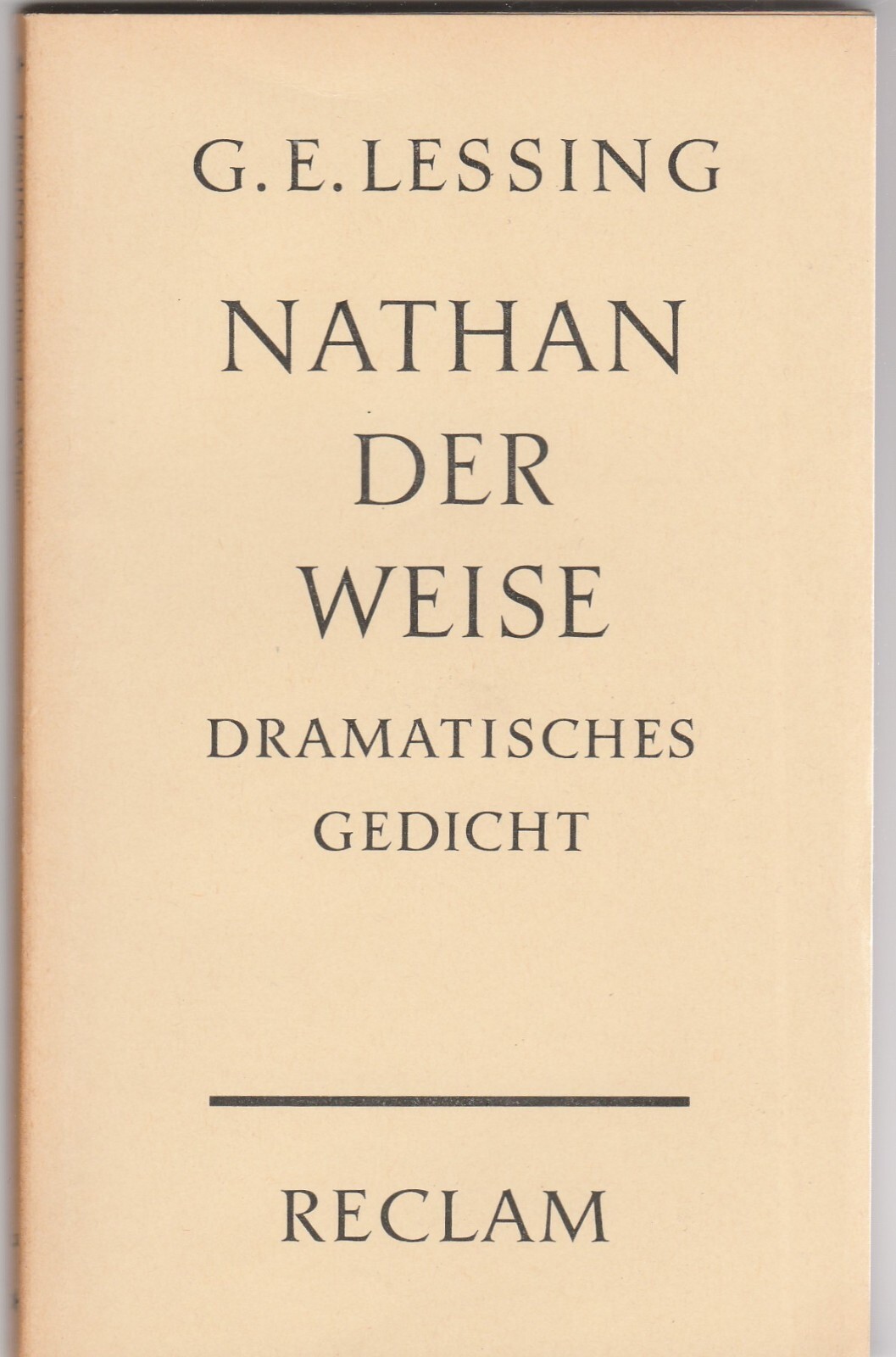 Germany 1966 – RECLAM – G. E. Lessing Nathan Der Weise Dramatisches Gedicht