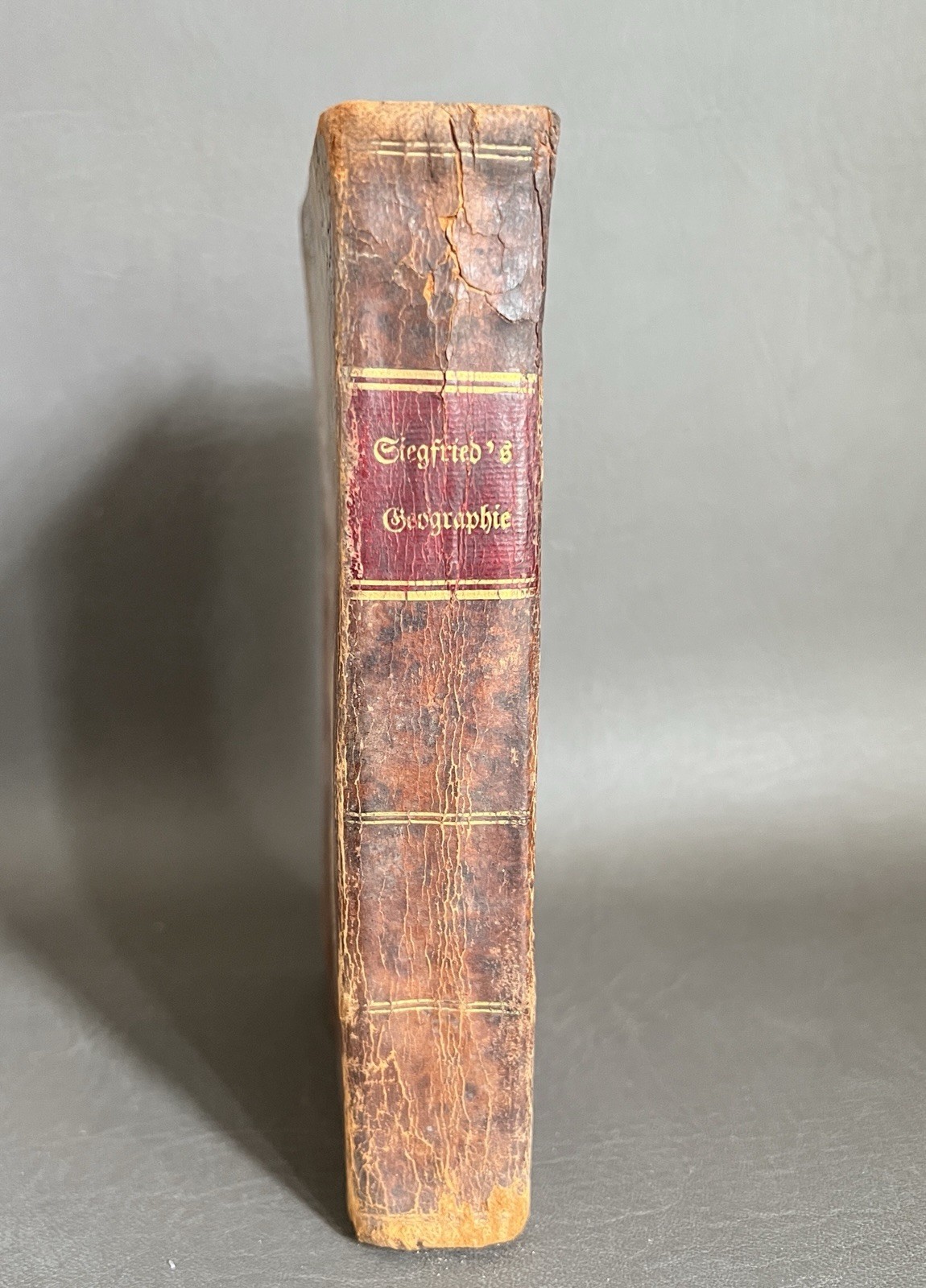 Antique 1834 America & Europa Geography Pennsylvania German by Samuel Siegfried