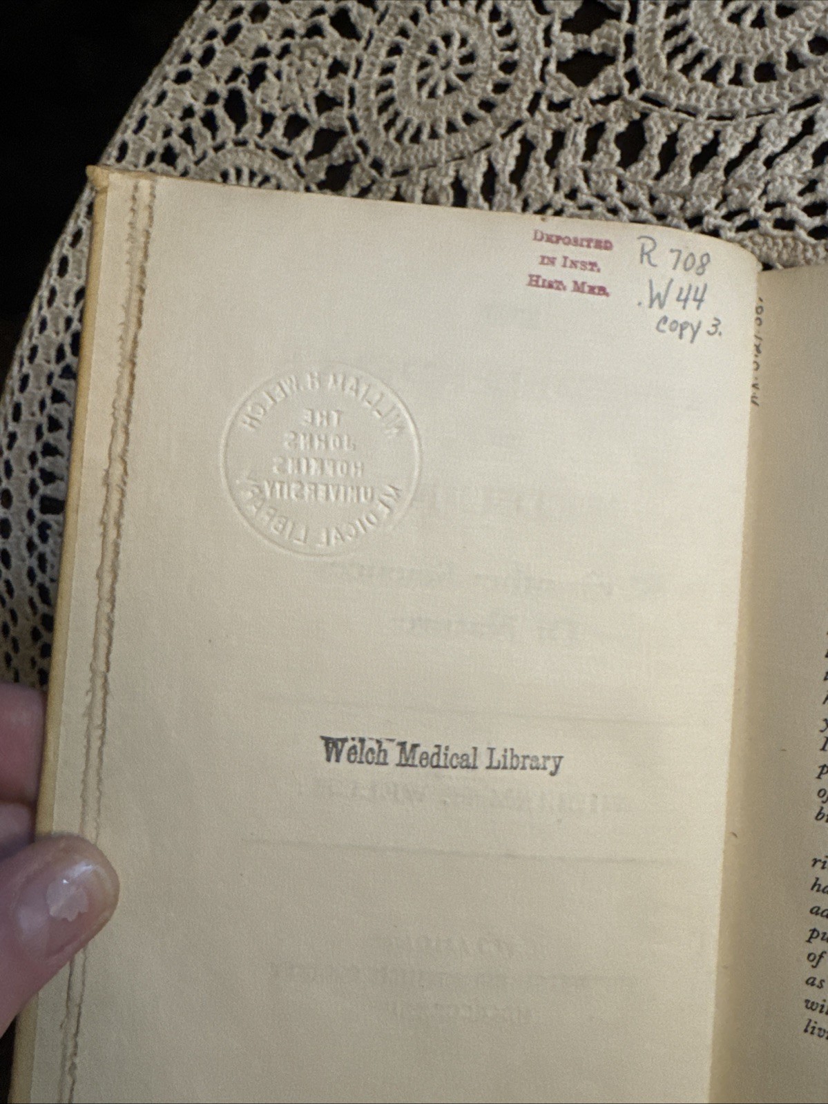 1934 WILLIAM H. WELCH Interdependence of Medicine 1st Ed Wilmer Provemance