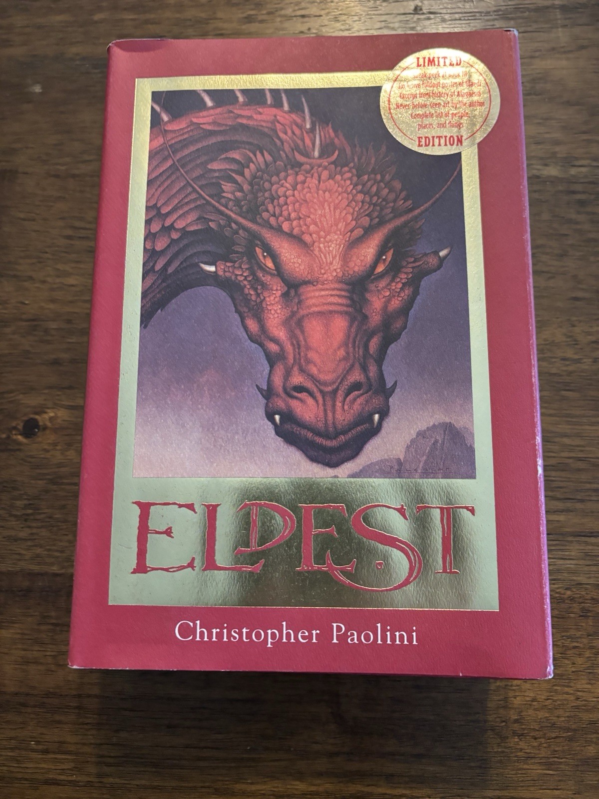 SIGNED Eldest By Christopher Paolini Limited Edition 2nd Printing 2006 Hardback