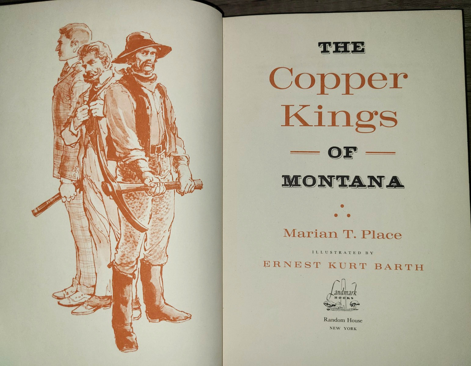 Vtg HC book, The Copper Kings of Montana by Marian T. Place, 1961