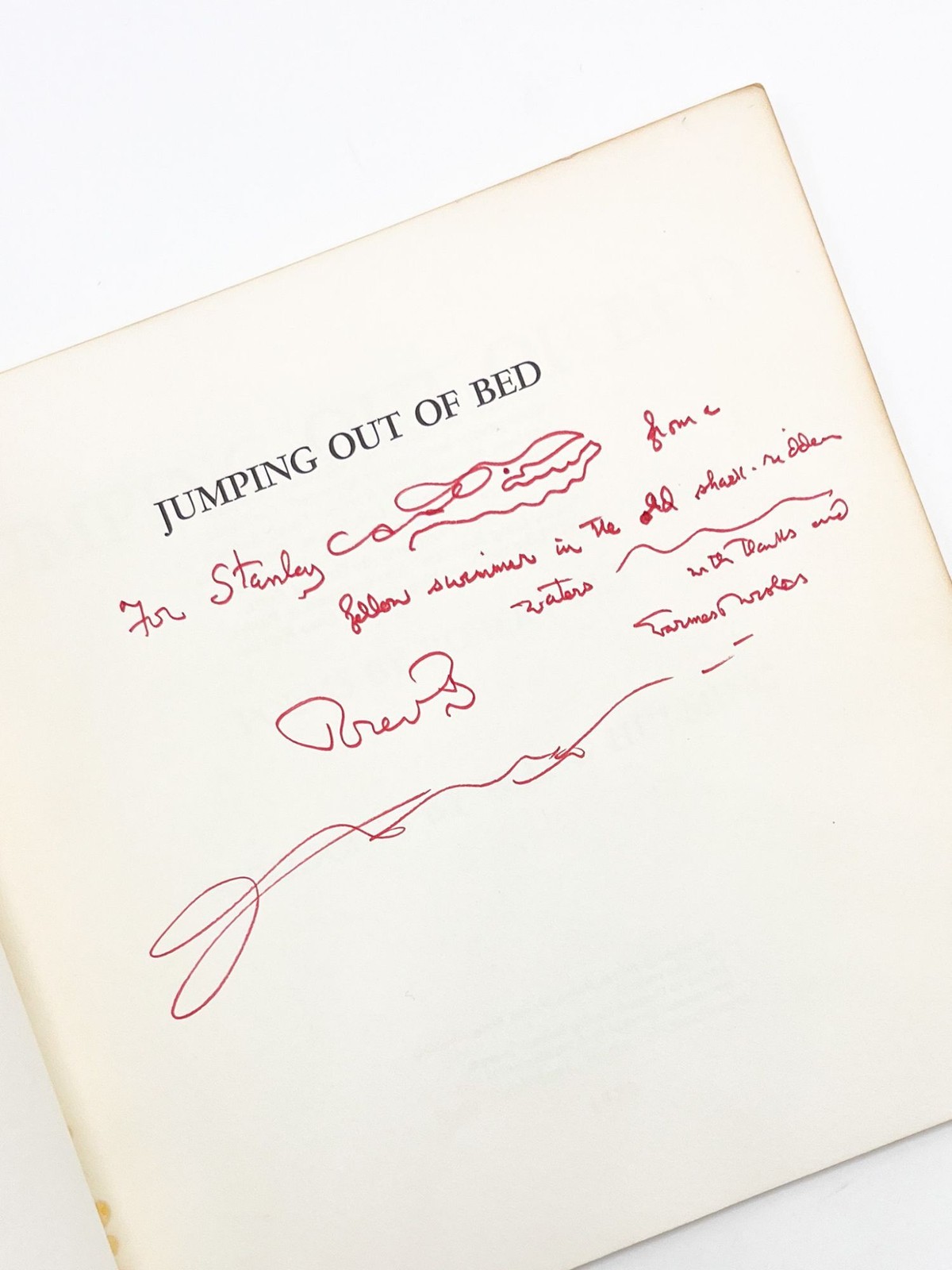 Robert Bly, Wang Hui-Ming / JUMPING OUT OF BED Signed 1st Edition 1973