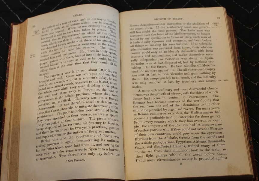 1879 “Caesar: A Sketch” By James Anthony Froude, Leather Bound Edition