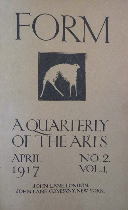 Austin Osman Spare / FORM APRIL 1917 NO 2 VOL 1 A Quarterly Of The Arts 1st ed