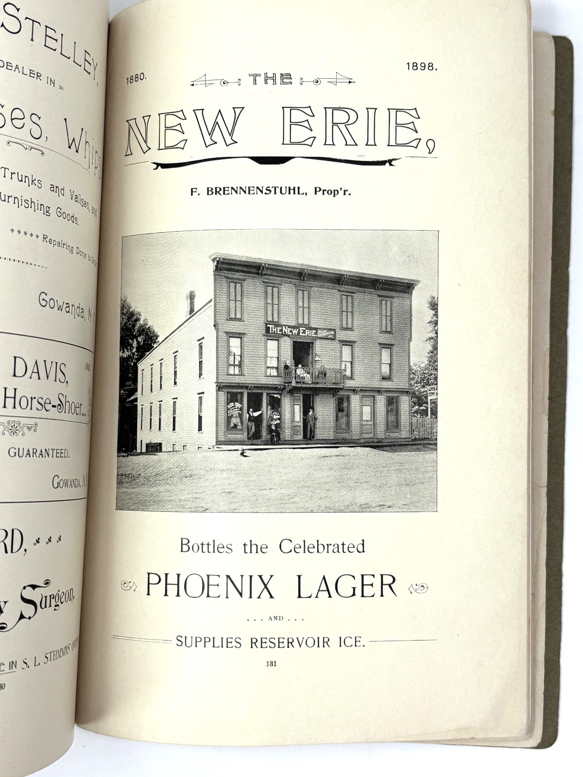 RARE Book – Historical Sketch – Gowanda NY – LOADED w Ads & Photos 1898