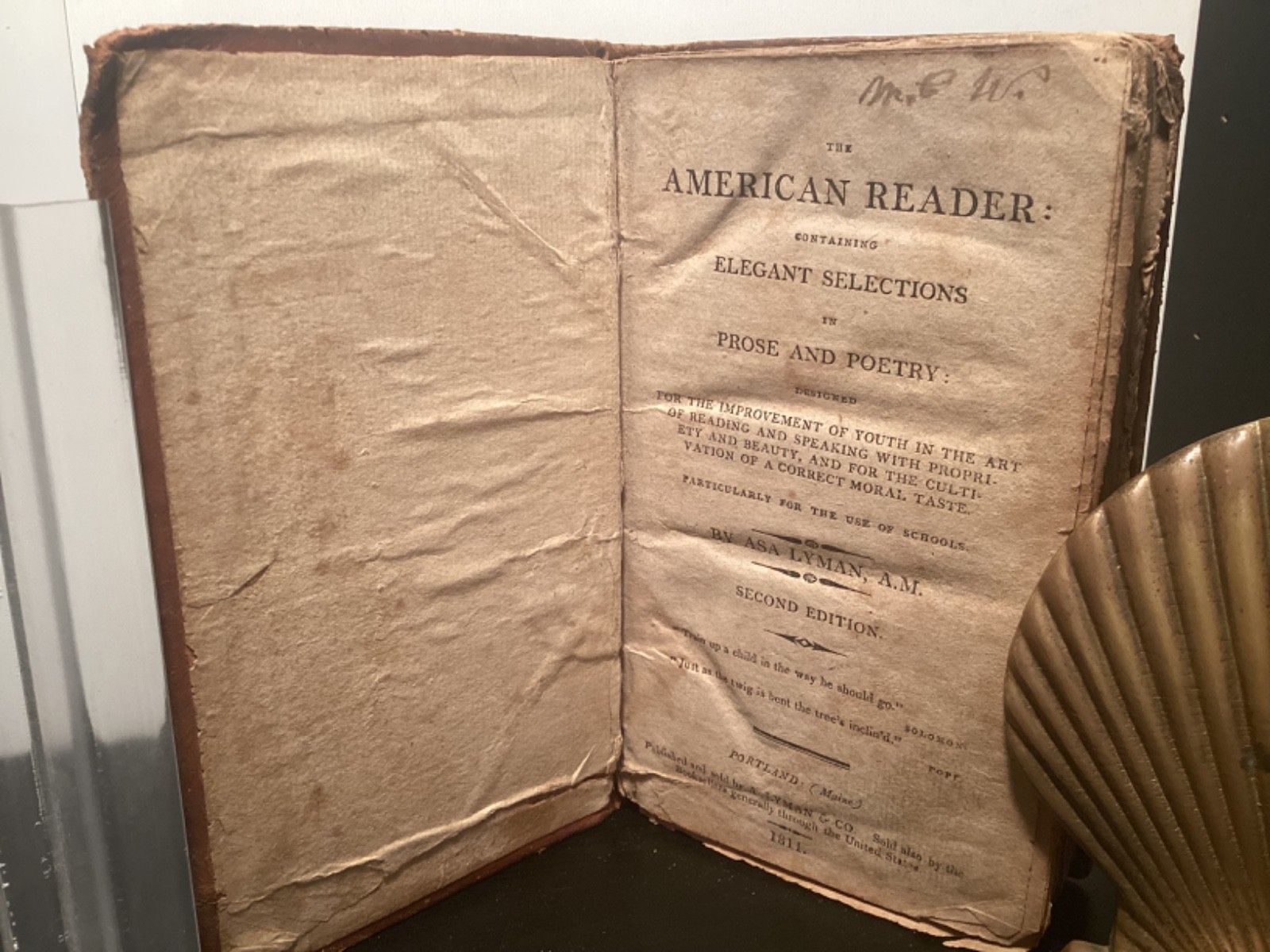 1811 The American Reader – Asa Lyman – Early Portland Maine Imprint