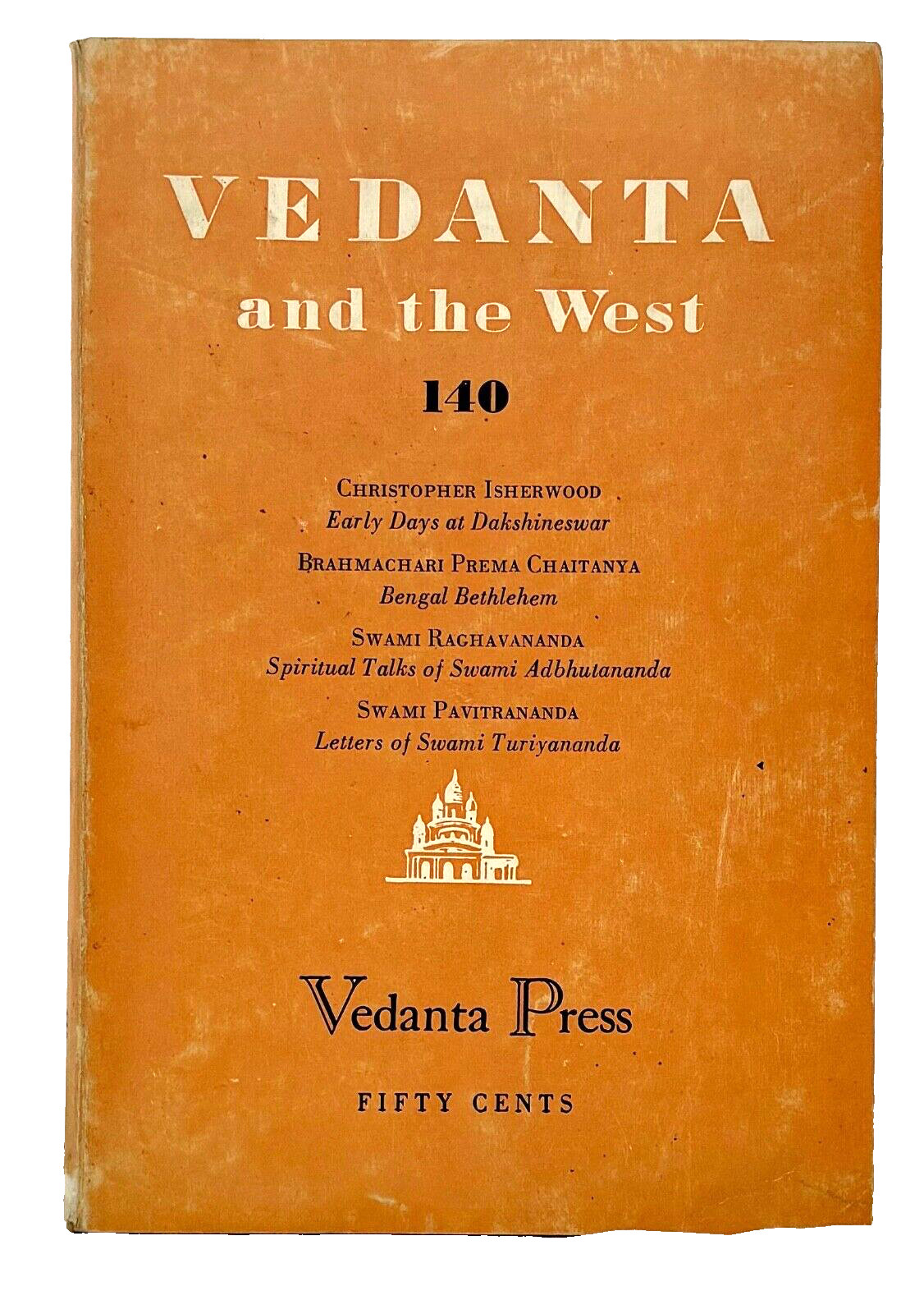 VEDANTA AND THE WEST 140 1959 Swami Prabhavananada, Christopher Isherwood VG PB