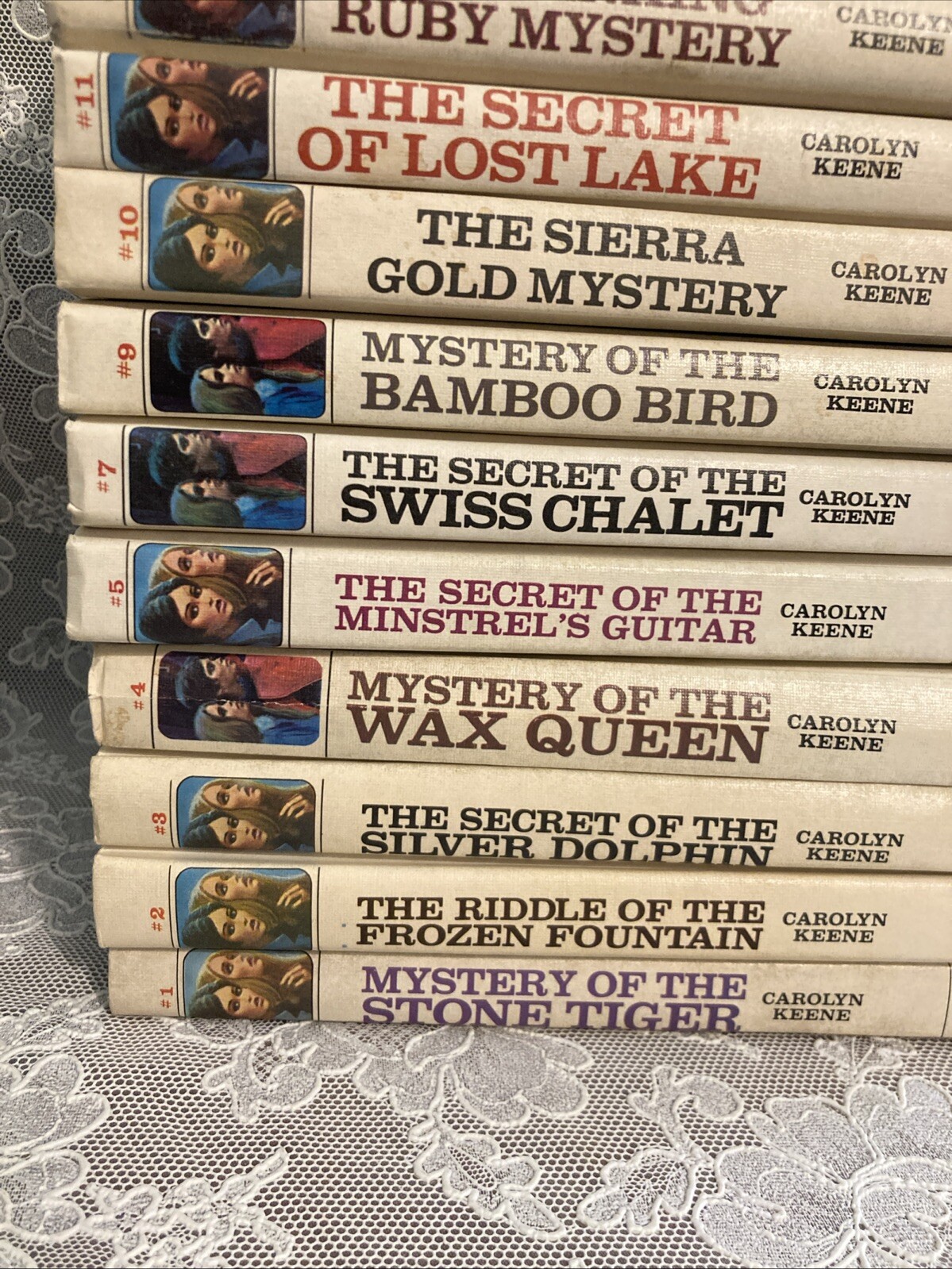 Lot Of 12 Vintage Dana Girls Beige Hardcover 1-5 7 9-12 14 15 Carolyn Keene Book