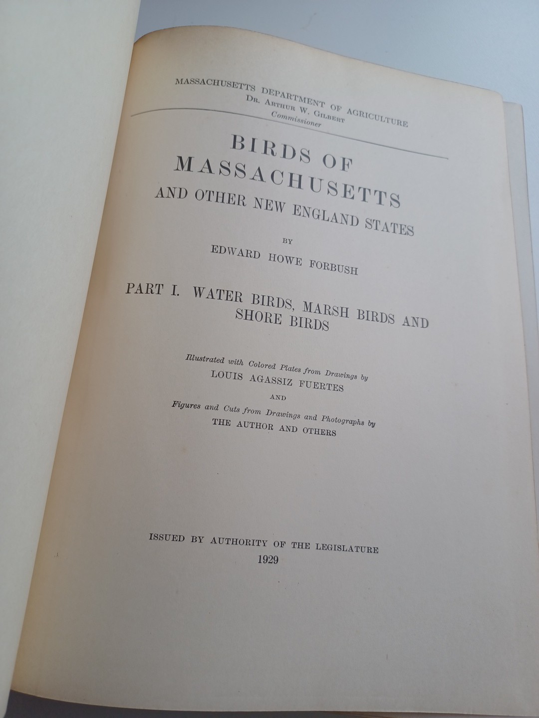 SIGNED Birds Of Massachusetts And Other New England States 1929 Forbush Vol 1-3
