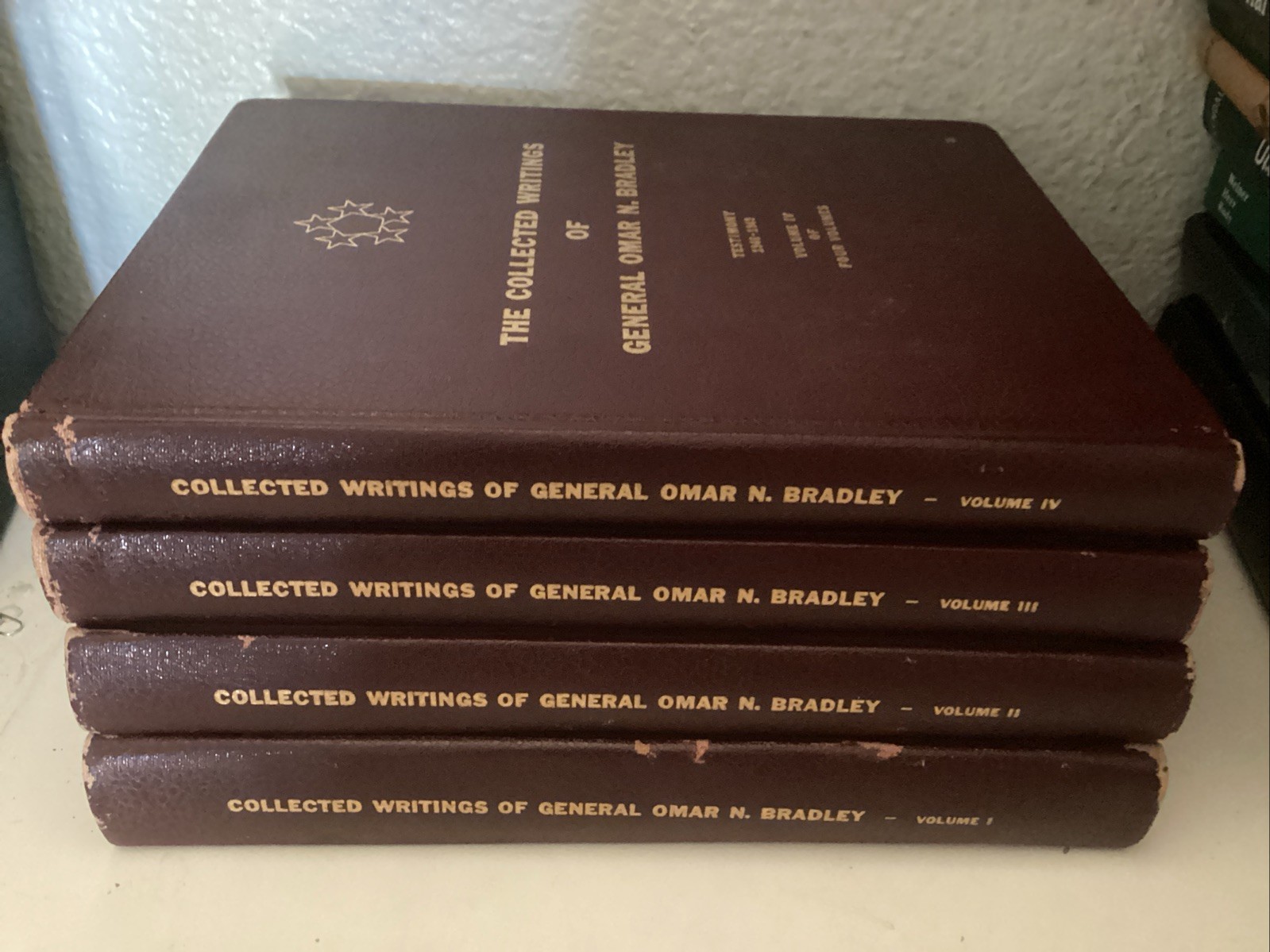 Collected Writings of General Omar N. Bradley 1-4 Vol 1 Signed By Mrs Bradley
