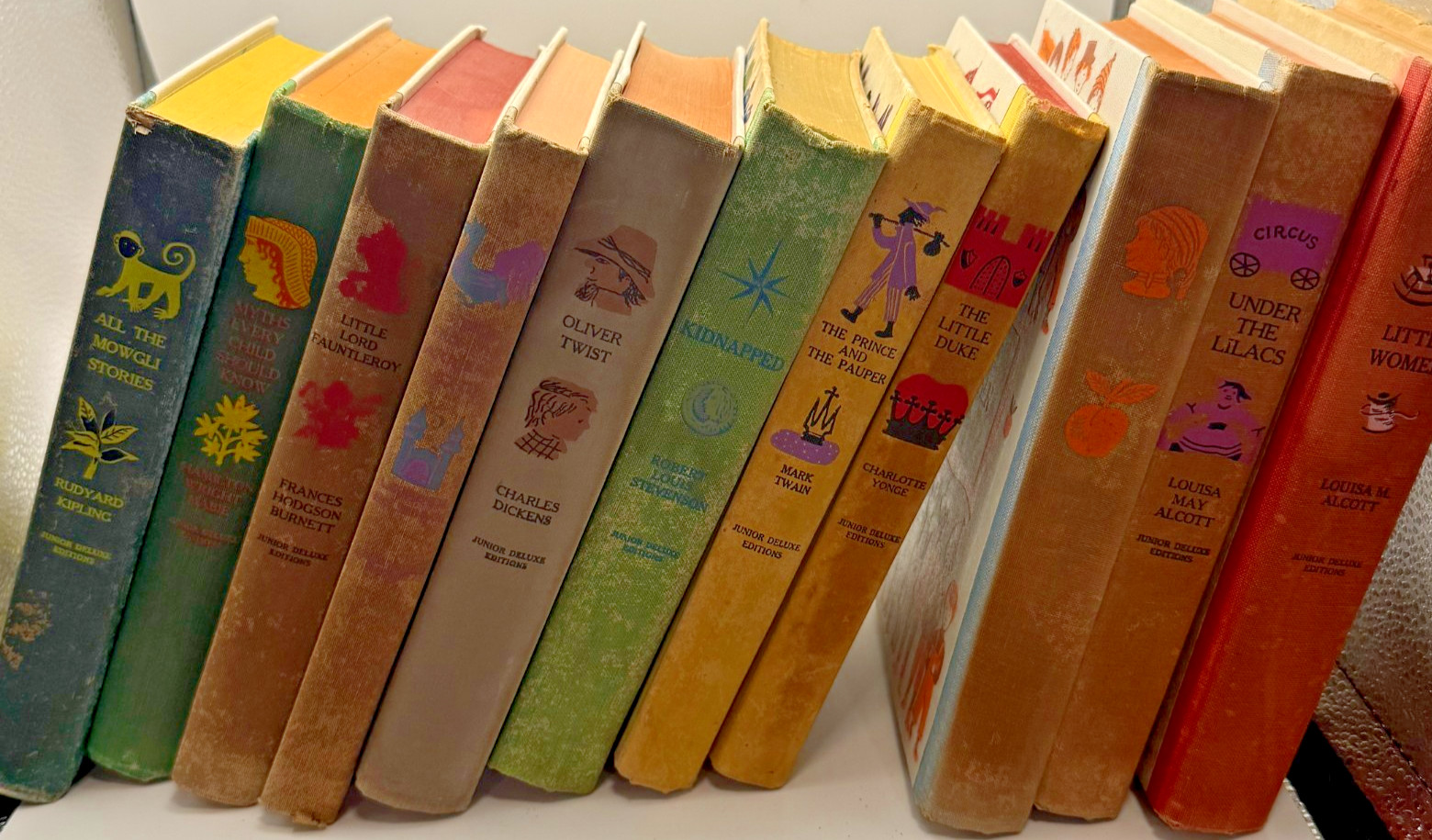 VTG 1955, Junior Deluxe Edition Books Lot of 11 HC Children’s Classics