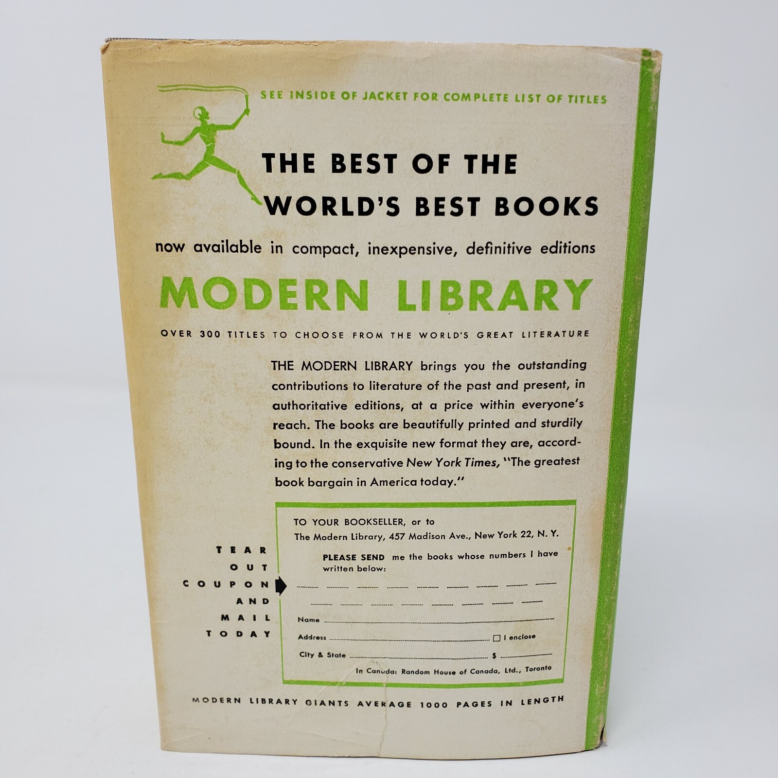 The History of Henry Esmond by William M. Thackeray – Modern Library 80 – HC DJ