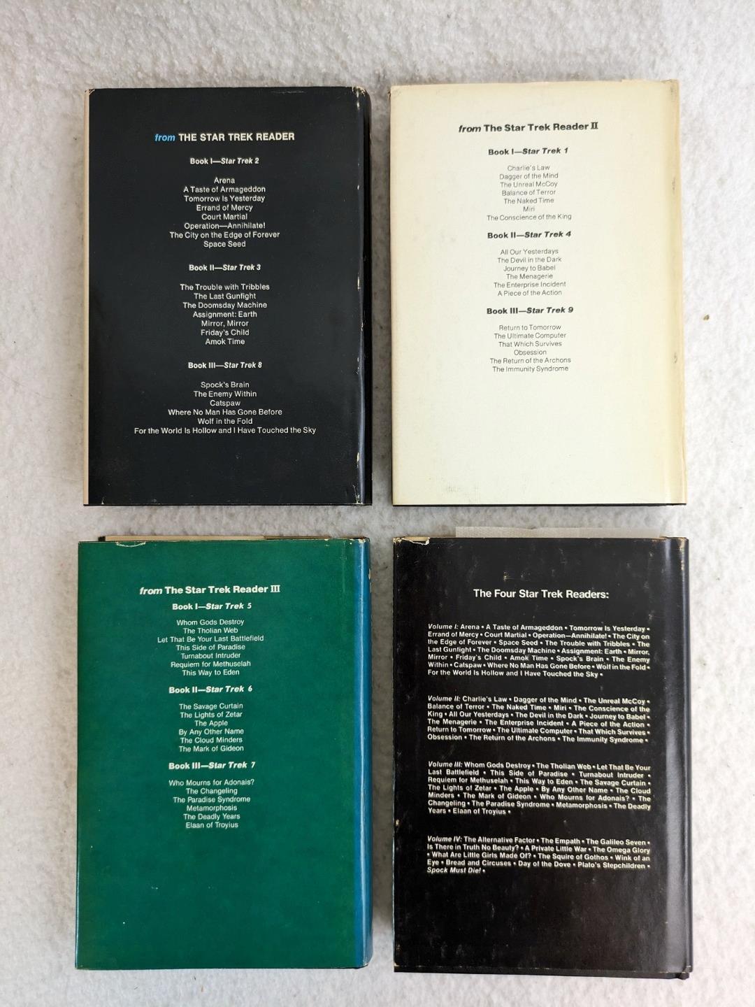 Lot of 4 James Blish THE STAR TREK READER I II III IV E. P. Dutton Book Club Eds
