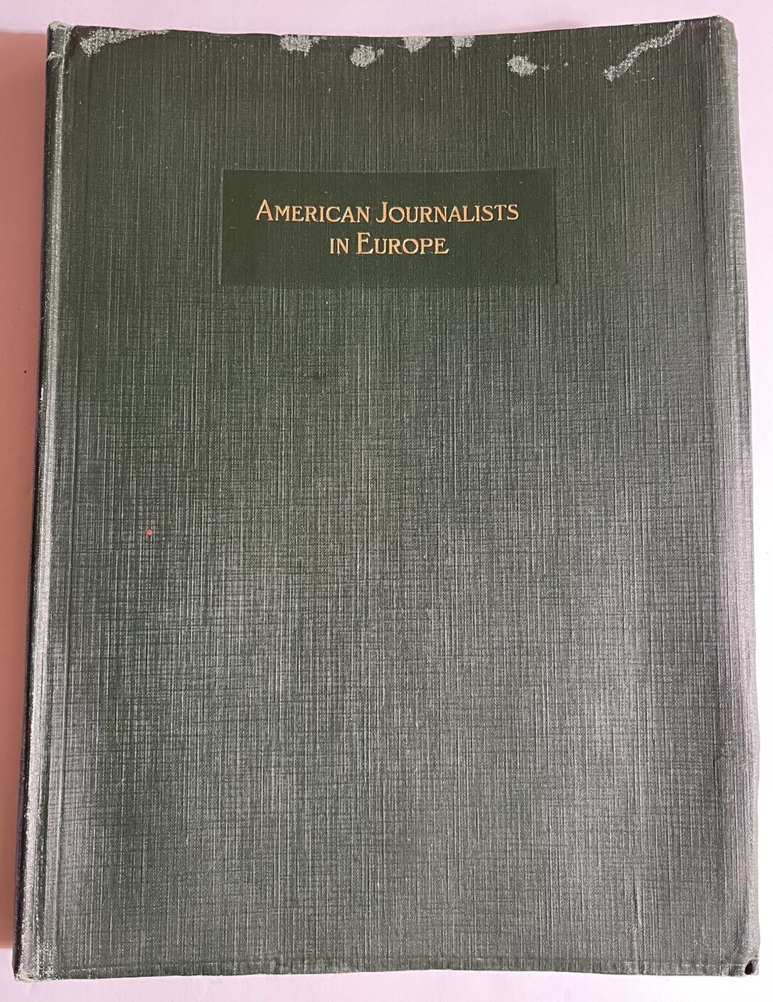 Swetland AMERICAN JOURNALISTS IN EUROPE – 1st ed 1919 – WW1 Photo-Illustrated