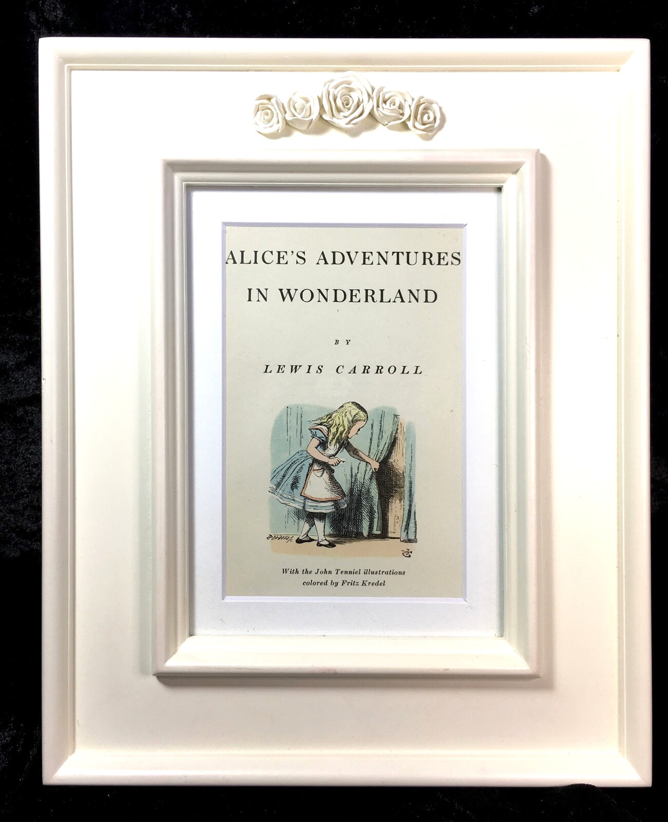 Alice’s Adventures in Wonderland 1946 Book Title Pg Framed Tenniel illustration