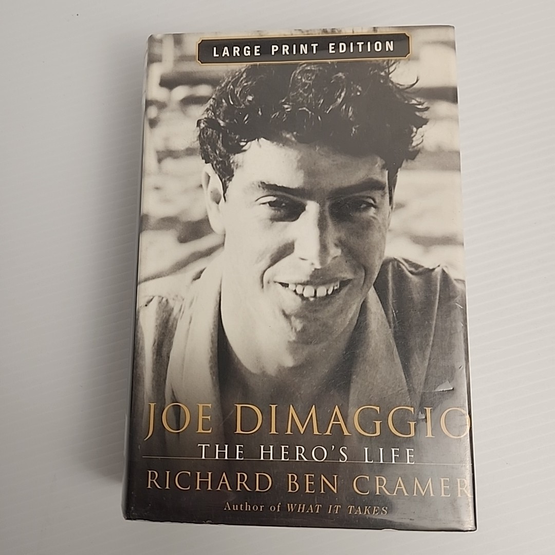 JOE DIMAGGIO: The Hero’s Life ~ LARGE PRINT ~ Richard Cramer 2000 HCDJ Baseball
