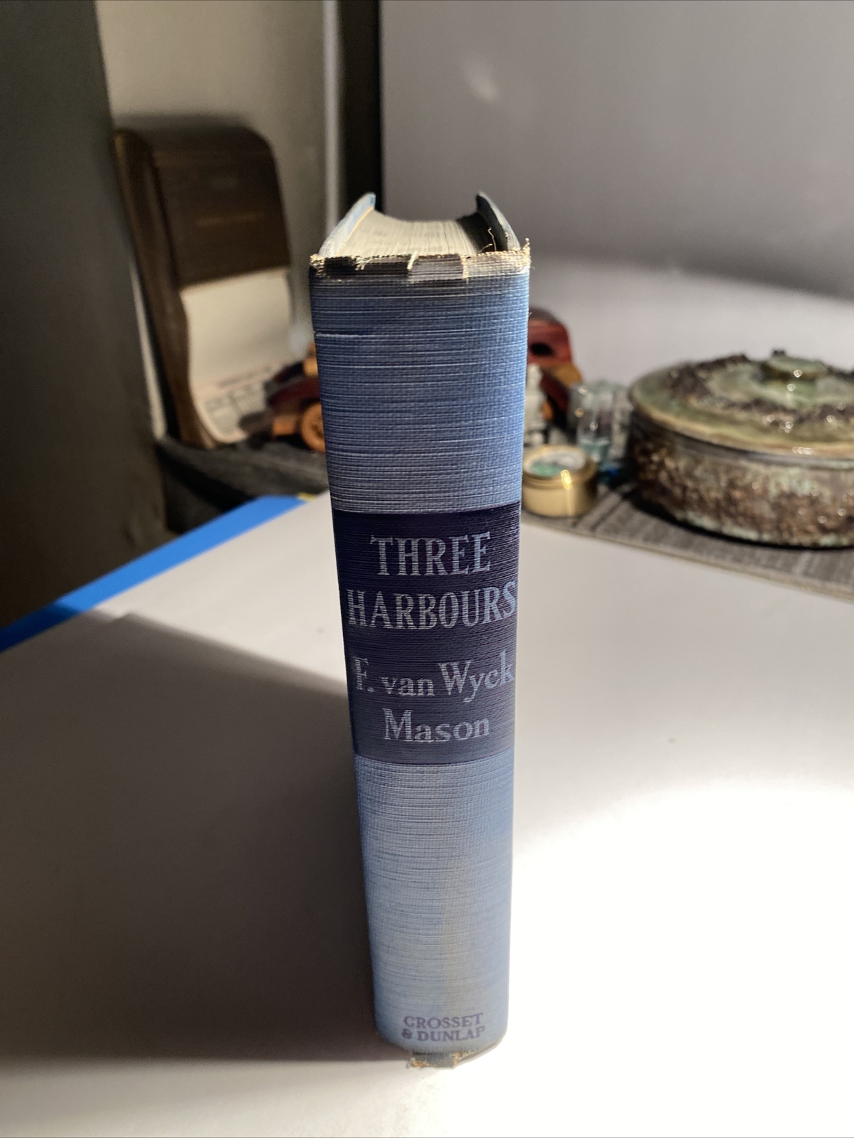 Vintage THREE HARBOURS F. Van Wyck Mason 1938 Very Old Book abj