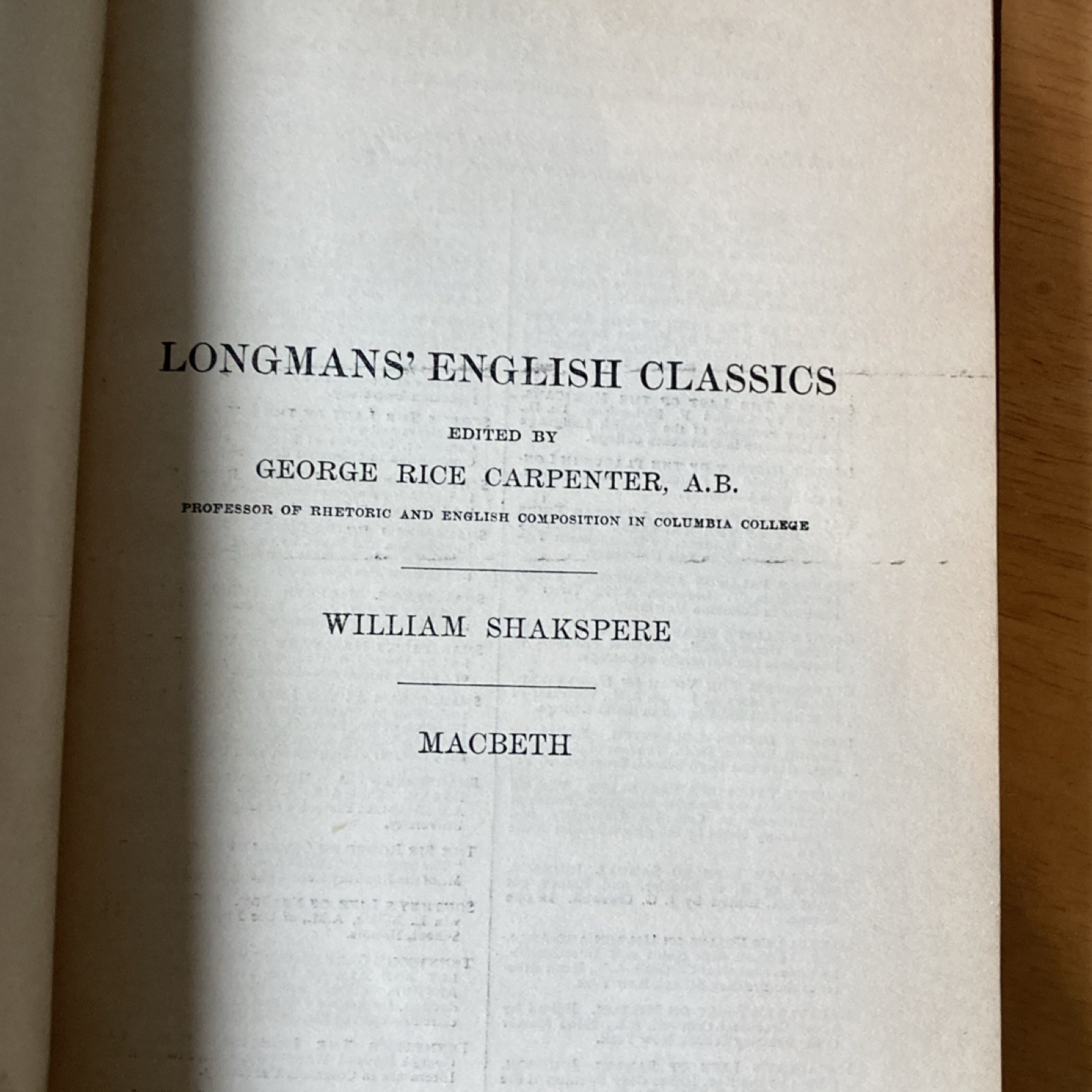 William Shakespeare Macbeth Longmans Green 1904 Illustrated Hardcover Edition