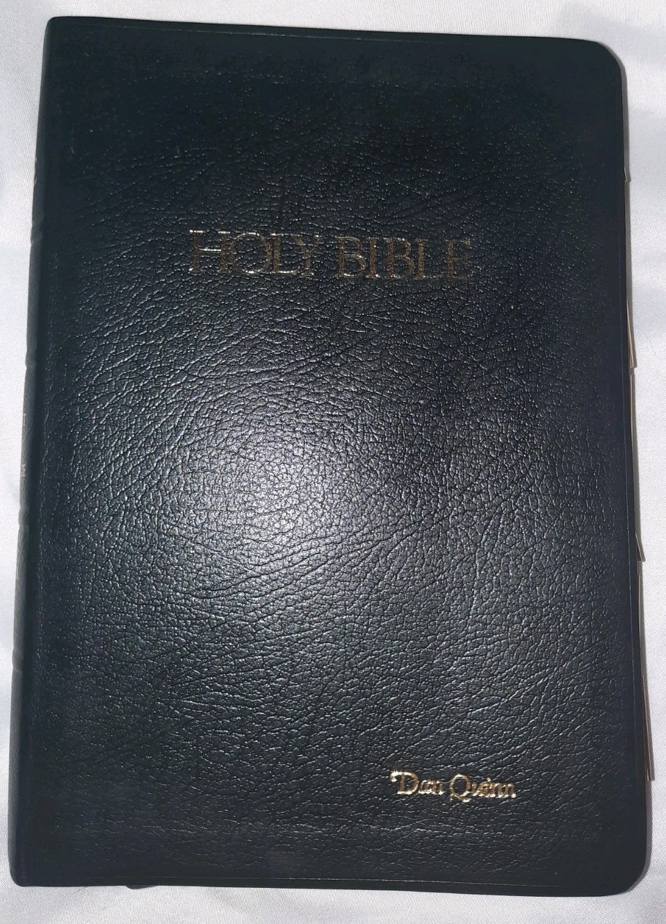 VTG 1976 HOLY BIBLE Reference Concordance GIANT PRINT Nelson 544 Black Bonded