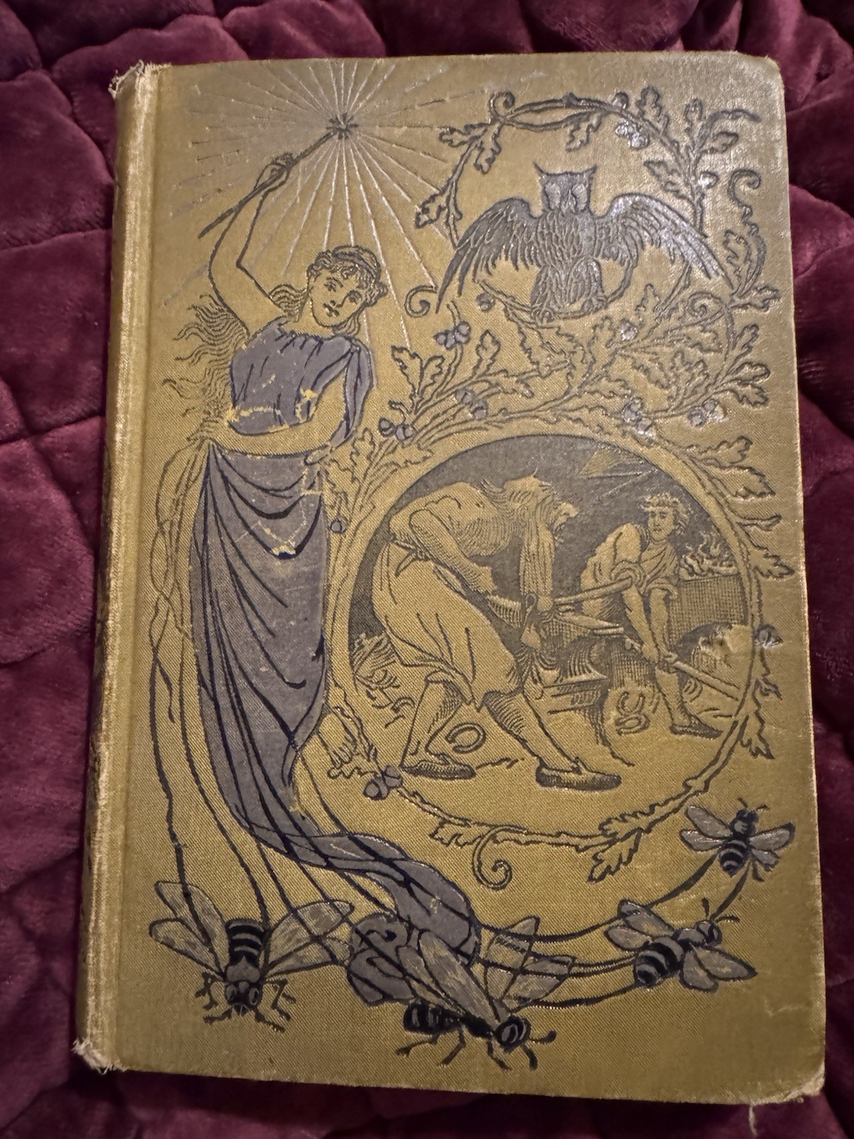 THE YELLOW FAIRY BOOK Fairy Tales ANDREW LANG Antique Art Nouveau Binding c.1900